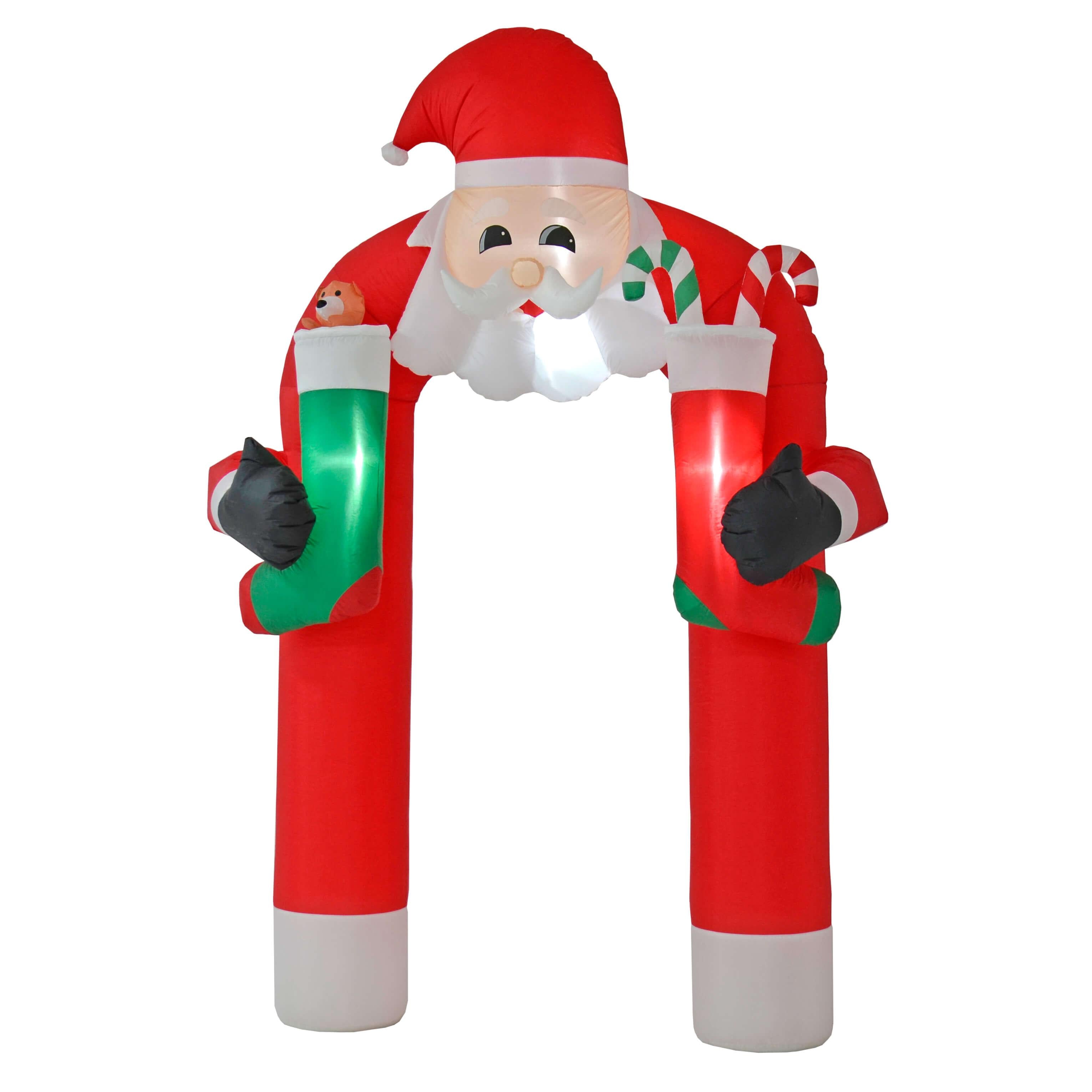 Mr Crimbo 11ft Inflatable Santa Arch LED Christmas Decoration - MrCrimbo.co.uk -XS7210 - -